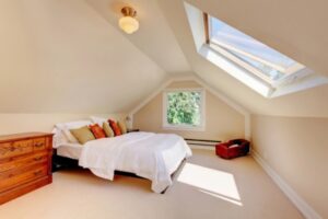cozy bedroom in the attic