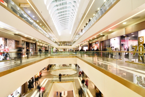 air conditioned shopping mall