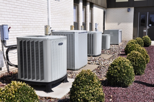 residential air conditioner units depicting HVAC care