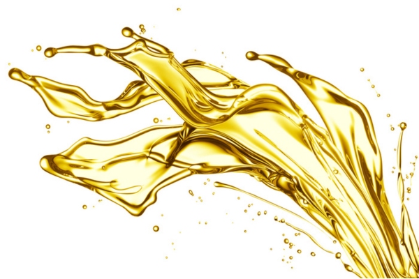 splash of gold liquid depicting heating oil composition