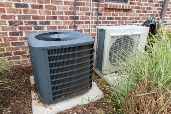 different types of heat pump installed outdoors