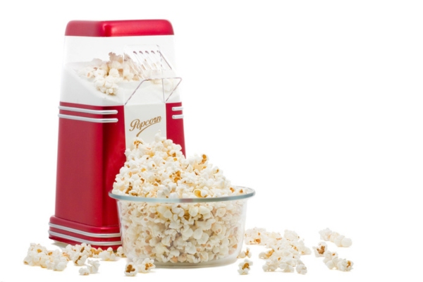 popcorn maker and popcorn depicting popping furnace noise