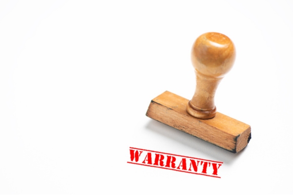 warranty rubber stamp depicting whole house generator warranty